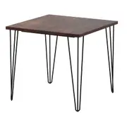 MESA DE JANTAR MESA 80 CM X 80 CM ZAHARA - PRETO/NOZES RÚSTICO - Foto 15