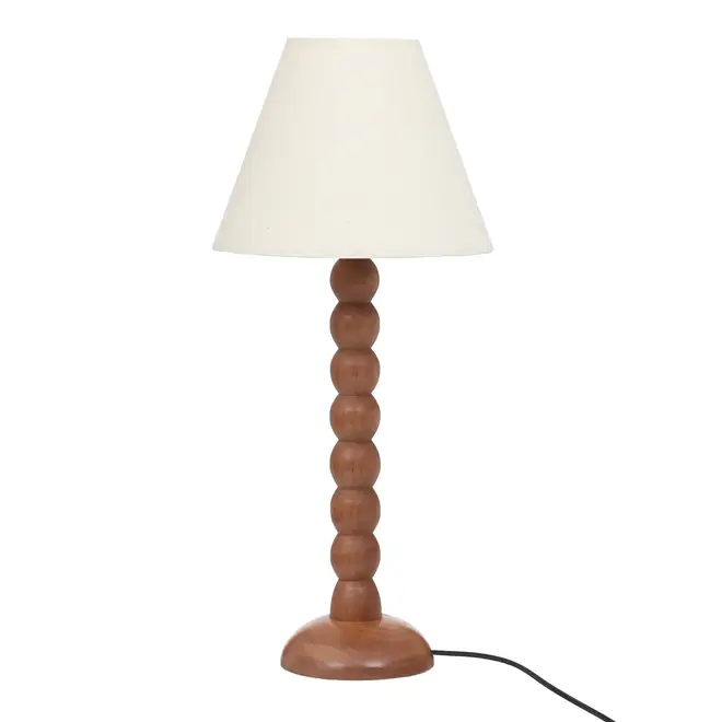 LUMINÁRIA DE MESA TORNIO C/CUP M - NOZES/NATURAL - Foto 1