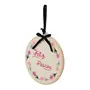 ADORNO DE PAREDE FELIZ PÁSCOA 21 CM PASCOQUETTE - BLEU CENDRÉ/VIN ROSE - Foto 2