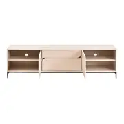 RACK 3 PORTAS/1 GAVETA 1,80 M X 45 CM NASH - AREIA/PRETO - Foto 5