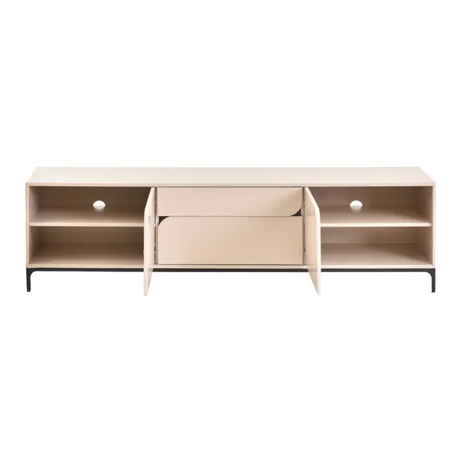 RACK 3 PORTAS/1 GAVETA 1,80 M X 45 CM NASH - AREIA/PRETO - Foto 5