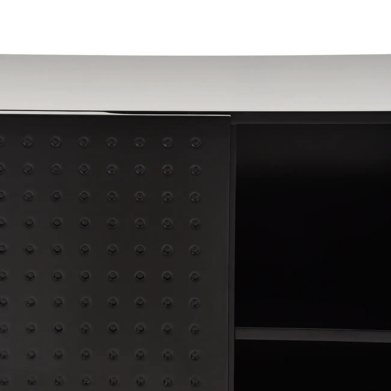 BUFFET 2 PORTAS 80 CM X 40 CM POINT - PRETO/NOZES - Foto 11