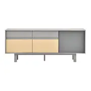 BUFFET 3 PORTAS/2 GAVETAS 1,80 M X 45 CM LITHO - ESTANHO/KONKRET - Foto 1