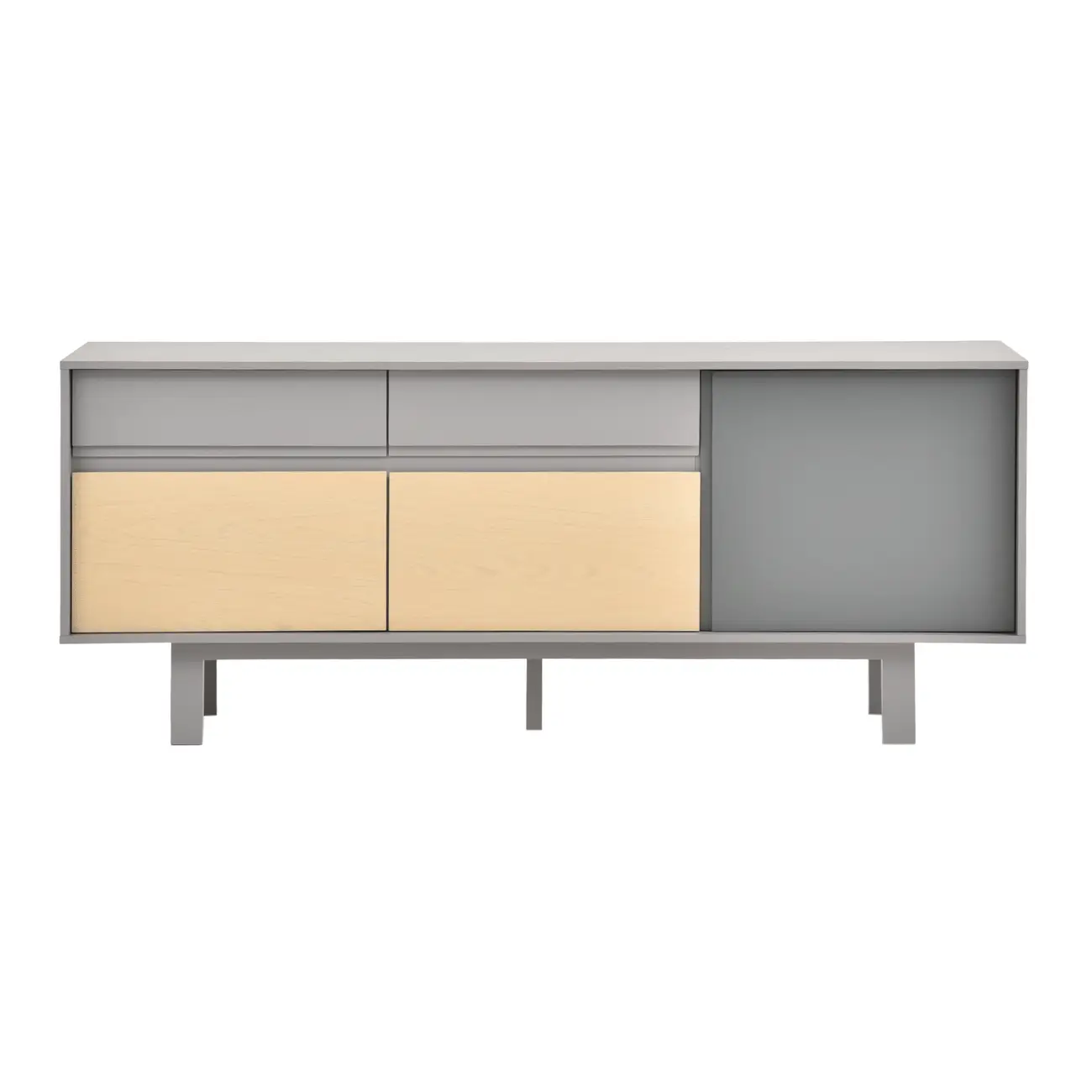 BUFFET 3 PORTAS/2 GAVETAS 1,80 M X 45 CM LITHO - ESTANHO/KONKRET - Foto 1