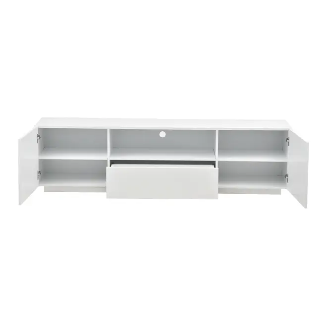 RACK 2 PORTAS/1 GAVETA 1,80 M X 40 CM ROOM - BRANCO - Foto 2