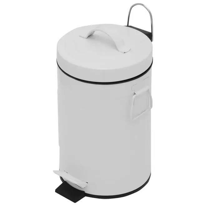 LIXEIRA COM PEDAL 12 L BOULEVARD - BRANCO - Foto 4