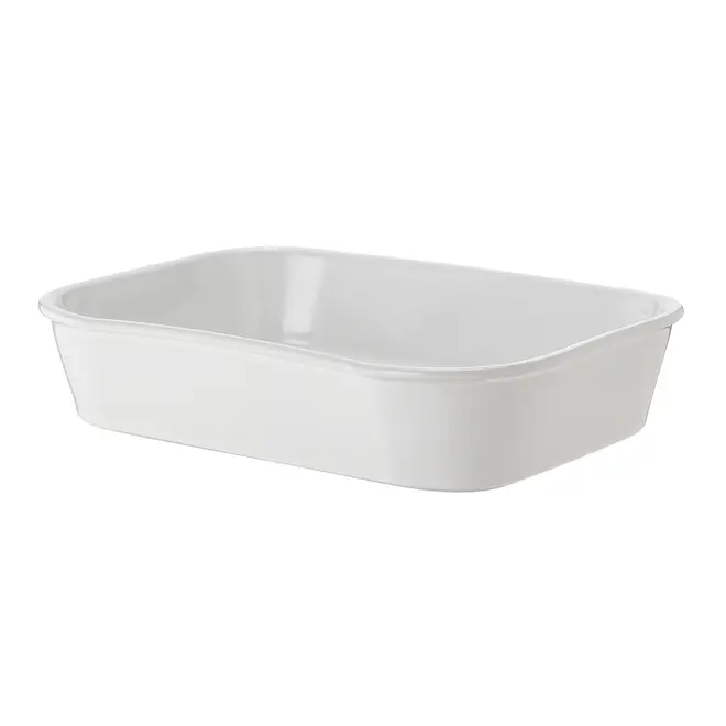 TRAVESSA REFRATÁRIA 29 CM X 21 CM THEVY - BRANCO/BRANCO - Foto 1