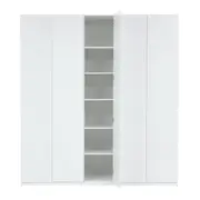 GUARDA-ROUPA DE CASAL 5 PORTAS 3 GAVETAS 45 MAXIMUS - BRANCO - Foto 5