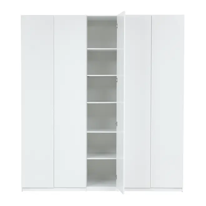 GUARDA-ROUPA DE CASAL 5 PORTAS 3 GAVETAS 45 MAXIMUS - BRANCO - Foto 5