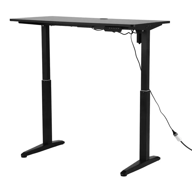MESA REGULÁVEL ELÉTRICA 1,20 M X 60 CM ERGO - PRETO/PRETO - Foto 3