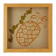 QUADRO 20 CM X 20 CM DA HORTINHA ABACAXI - AMÊNDOA/MULTICOR - Foto 1