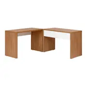 MESA DUPLA BOSS - OAK TAMMI/BRANCO - Foto 3