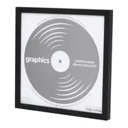 MOLDURA PARA DISCOS VINIL/LPS 12 POLEGADAS 32 CM X 32 CM GRAPHICS - PRETO - Foto 2