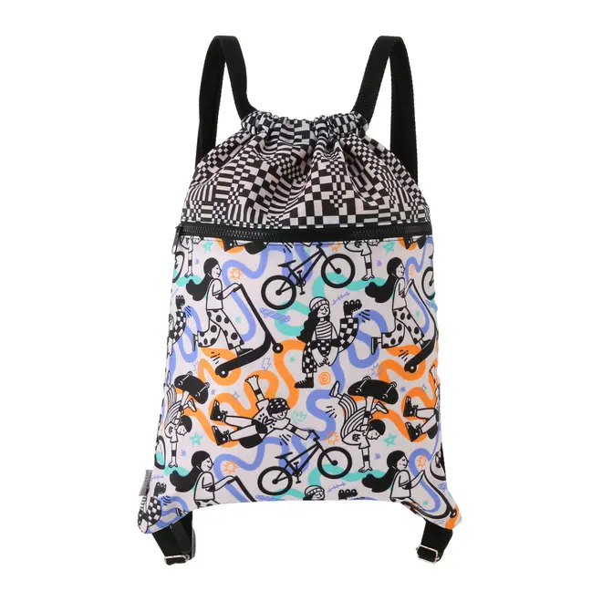 MOCHILA OLLIE - PRETO/CORES CALEIDOCOLOR - Foto 1