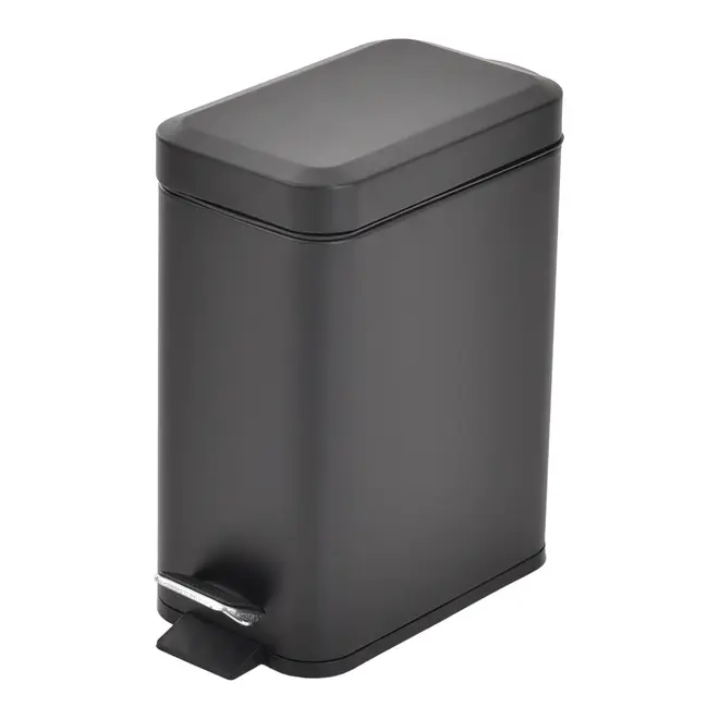 LIXEIRA COM PEDAL 5 L DURBAN - PRETO/PRETO - Foto 2