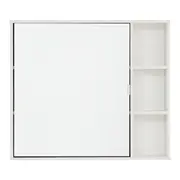 ARMÁRIO DE BANHEIRO COM ESPELHO 1 PORTA 80 CM X 70 CM SLEEK - BRANCO/PRATA - Foto 1