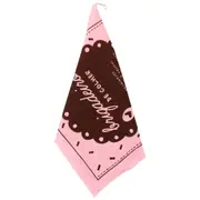PANO DE PRATO RECEITAS BRIGADEIRO - ROSA CLARO/MARROM - Foto 1