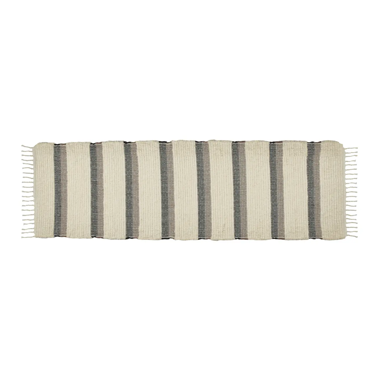 TAPETE 60 CM X 1,80 M LOOM - NATURAL/PRETO - Foto 1
