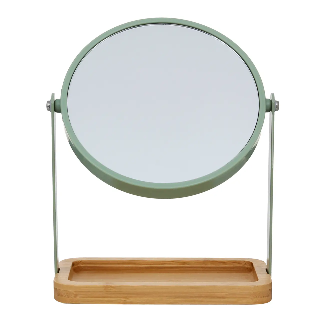ESPELHO DE MESA 18 CM X 23 CM BAMBUMIX - SÁLVIA/BAMBU - Foto 5