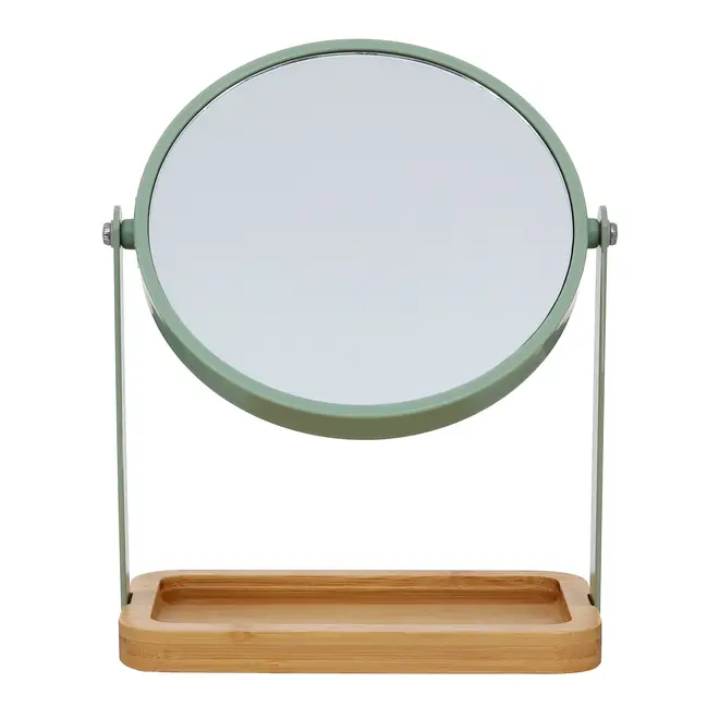 ESPELHO DE MESA 18 CM X 23 CM BAMBUMIX - SÁLVIA/BAMBU - Foto 5
