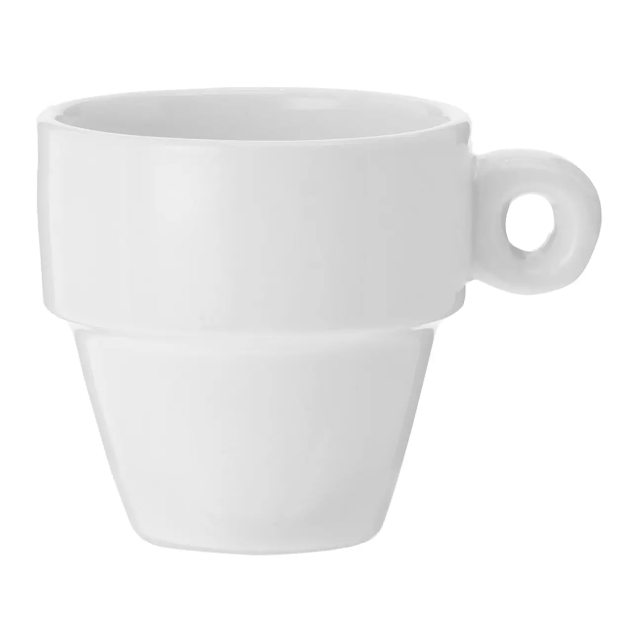 XÍCARA CAFÉ EMPILHÁVEL 90 ML STAK - BRANCO - Foto 1