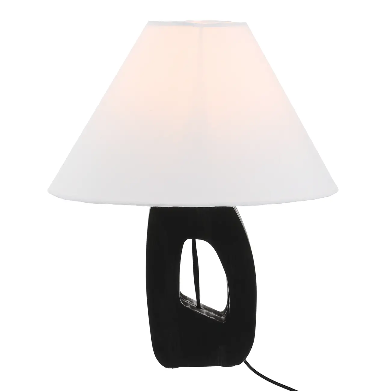 LUMINÁRIA DE MESA ÉBANY C/CUP A - EBANIZADO/BRANCO - Foto 2