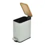 LIXEIRA 5 L BAMBUMIX SQUARE - SÁLVIA/BAMBU - Foto 3