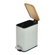 LIXEIRA 5 L BAMBUMIX SQUARE - SÁLVIA/BAMBU - Foto 3