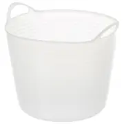 CESTO COM ALÇA 26 L DOBI - BRANCO TRANSLUCIDO - Foto 2