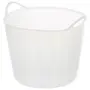 CESTO COM ALÇA 26 L DOBI - BRANCO TRANSLUCIDO - Foto 2