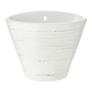 CACHEPÔ PAREDE 11 CM ONDULLE - BRANCO/ PATINA PROVENÇAL - Foto 1