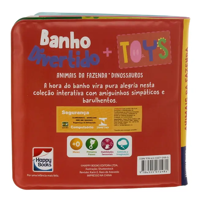BANHO DIVERTIDO + TOYS: ANIMAIS DA FAZENDA LIVRO INFANTIL - MULTICOR - Foto 5