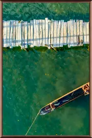 QUADRO À BEIRA I 80 CM X 1,20 M - CAPPUCCINO/MULTICOR - Foto 1