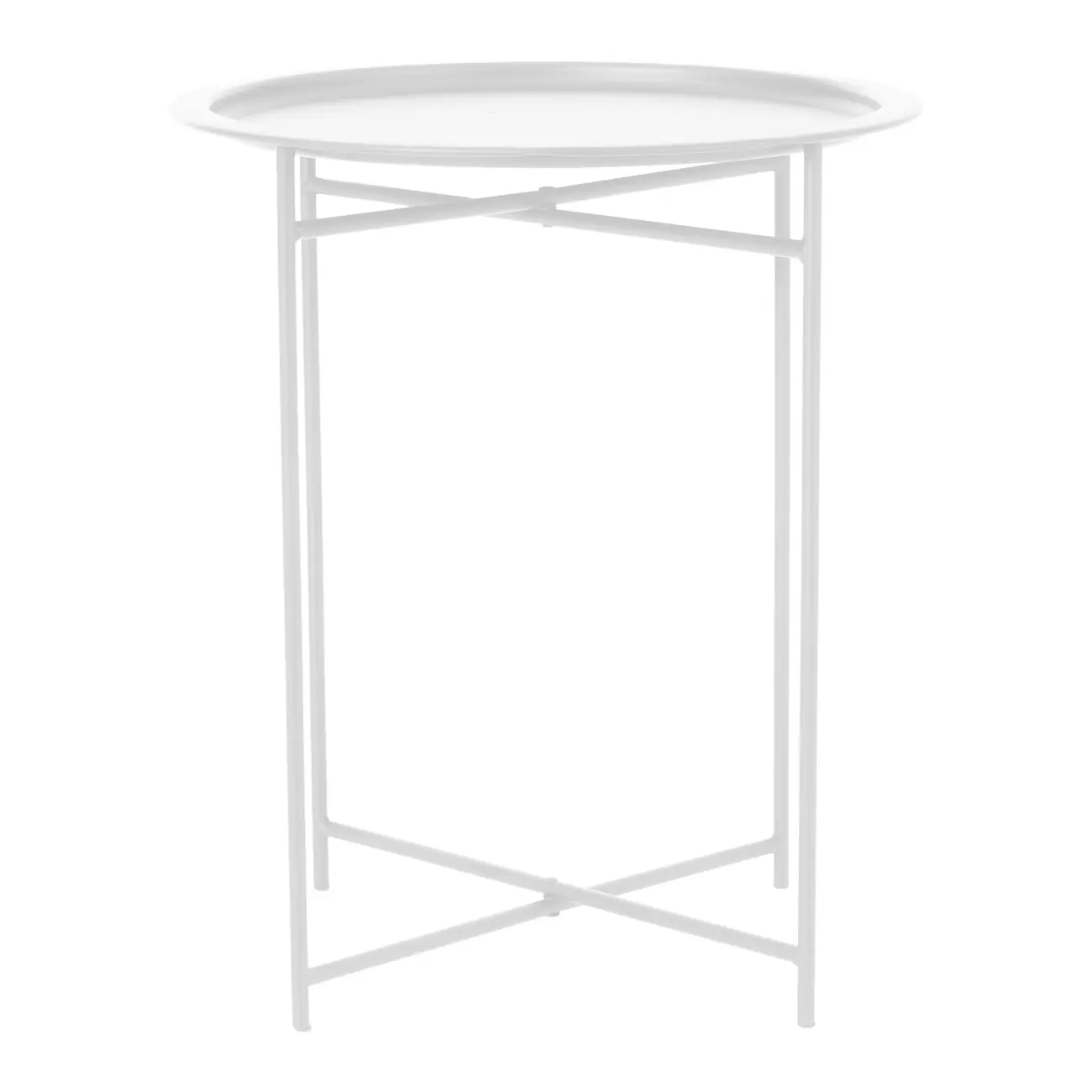 MESA LATERAL REDONDA 41 CM PLATTER - BRANCO - Foto 3