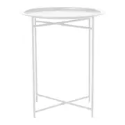 MESA LATERAL REDONDA 41 CM PLATTER - BRANCO - Foto 3