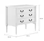 CÔMODA 3 GAVETAS 90 CM X 50 CM REGENCE - BRANCO PROVENCE - Foto 5