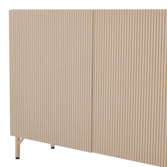 BUFFET 3 PORTAS 1,65 M X 40 CM RIBS - AREIA/AREIA - Foto 11