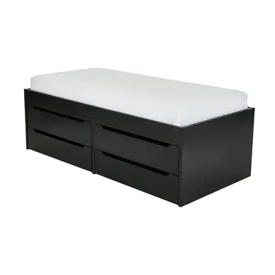 CAMA DE SOLTEIRO ALTA COM 4 GAVETAS 88 CM JOKER
