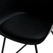CADEIRA DE JANTAR COM BRAÇOS CONCA - PRETO/PRETO - Foto 7