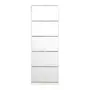 SAPATEIRA PISO/PAREDE 5 PORTAS BASCULANTES FAMILY MIRROR - BRANCO/PRATA - Foto 1