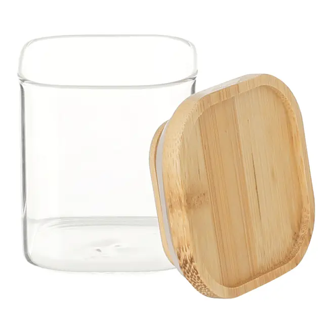 POTE 150 ML BAMBOO BORUS QUADRADO - INCOLOR/BAMBU - Foto 3