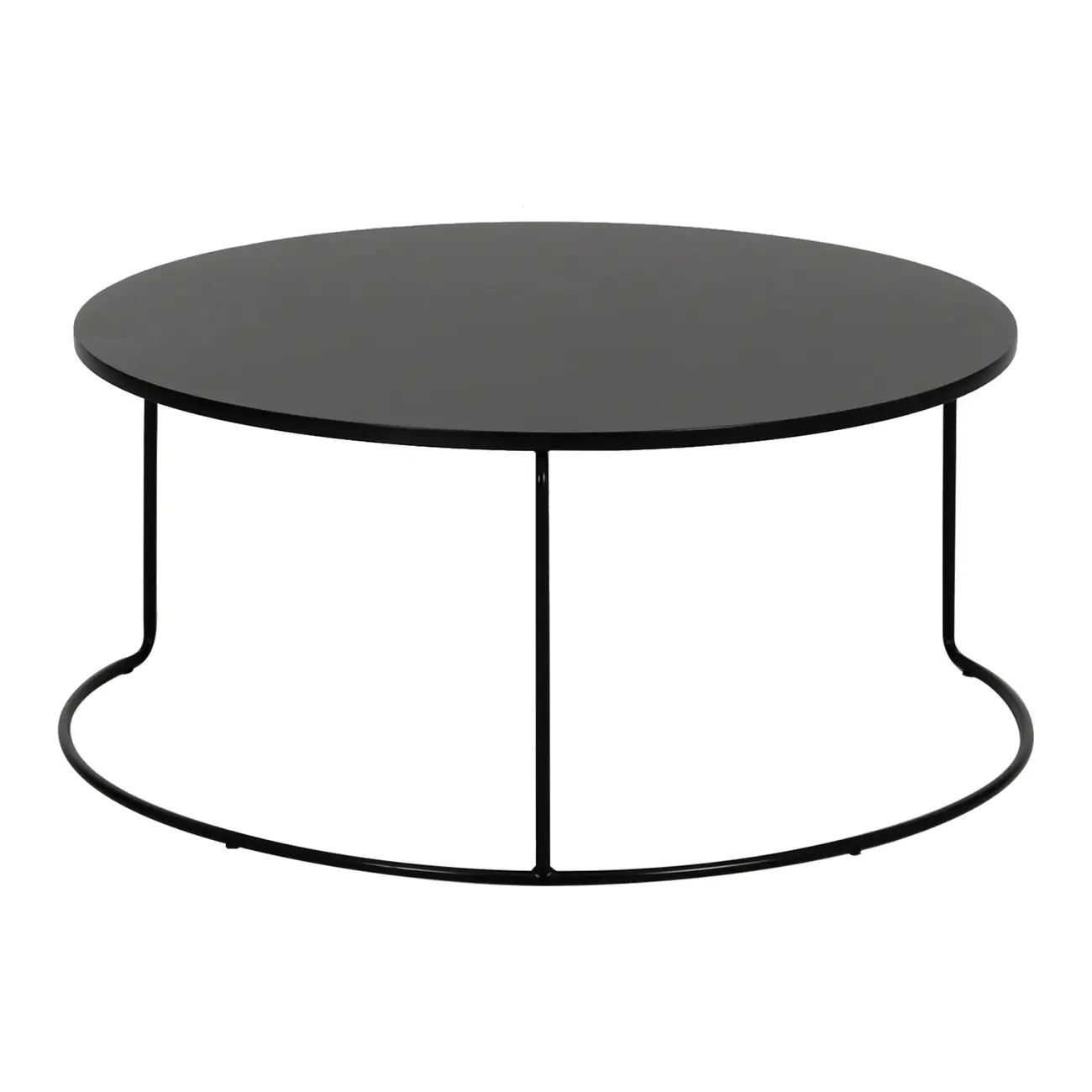 MESA DE CENTRO CONJUNTO COM 2 PEÇAS LOOP - PRETO/PRETO - Foto 7