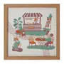 QUADRO III 30 CM X 30 CM FEIRA DOS BICHOS - AMÊNDOA/MULTICOR - Foto 1