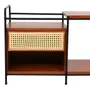 RACK 1 GAVETA 1,30 M X 36 CM COM PALHINHA VIERNES - NOZES/PRETO - Foto 7