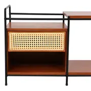 RACK 1 GAVETA 1,30 M X 36 CM COM PALHINHA VIERNES - NOZES/PRETO - Foto 7