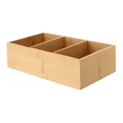 ORGANIZADOR 20 CM X 30 CM COM 3 DIVISÓRIAS BAMBOO - BAMBU - Foto 3