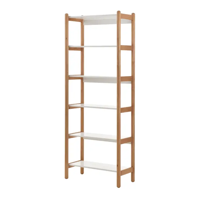 ESTANTE 85 CM X 2,18 M CAULE - AMÊNDOA/BRANCO - Foto 2