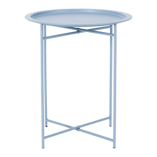 MESA LATERAL REDONDA 41 CM PLATTER - BLEU CENDRÉ - Foto 3