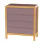 CÔMODA 4 GAVETAS 90 CM X 45 CM KANT - RUBY MOCHA/AMÊNDOA - Foto 14