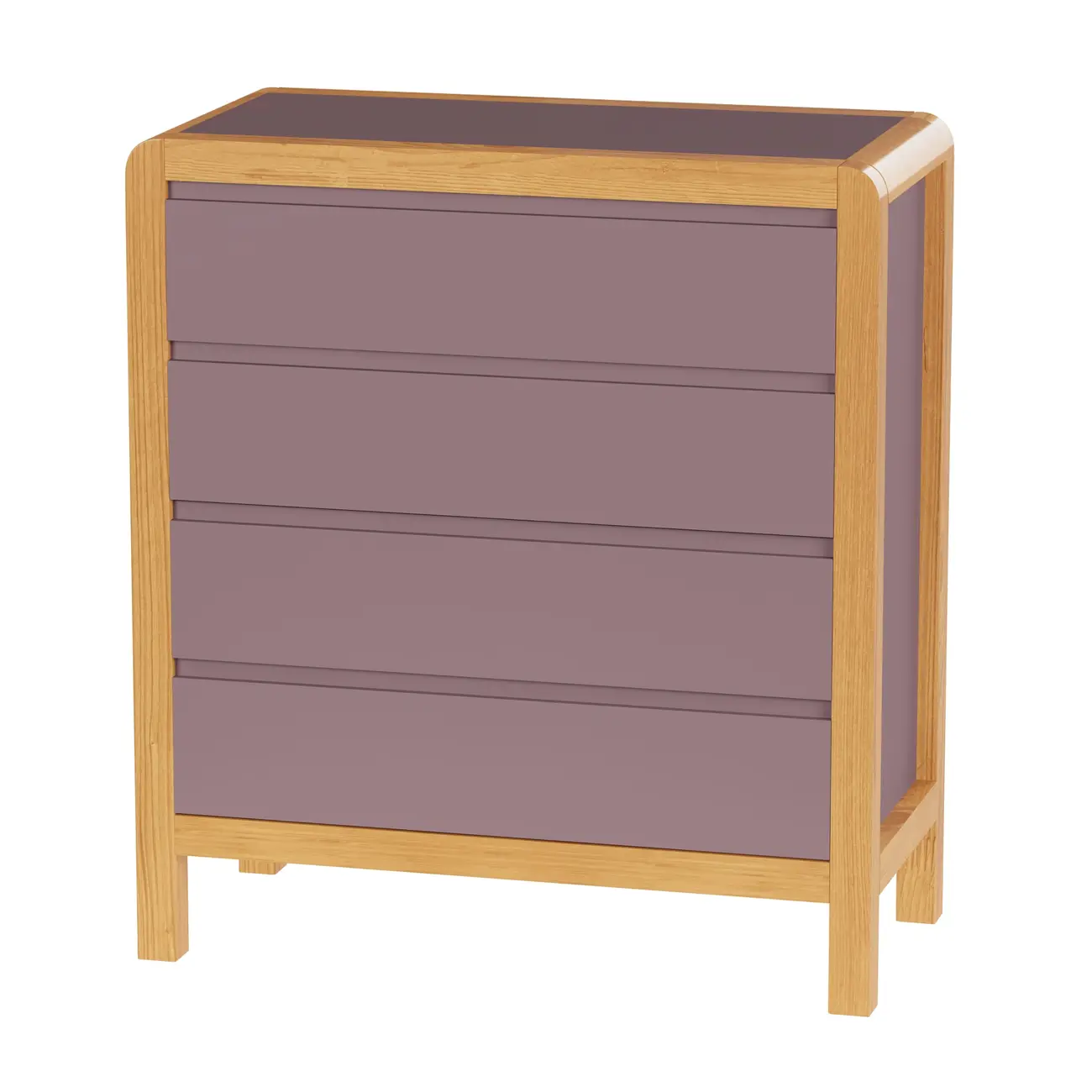 CÔMODA 4 GAVETAS 90 CM X 45 CM KANT - RUBY MOCHA/AMÊNDOA - Foto 14